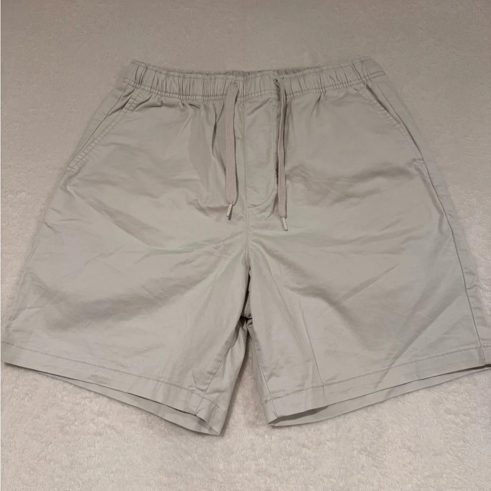 Gap Gray Beige Pull On Cotton Shorts Medium